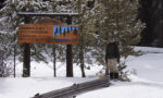 NNS director Chris Lepsoe at the entrance to the Harmon Lake Interpretive Forest