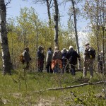 Learning about aspen groves - Harmon Interpretive Forest. Photo: Alan Burger