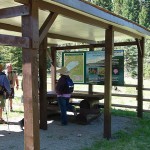 Harmon Interpretive Forest information kiosk. Photo: Carol Madryga